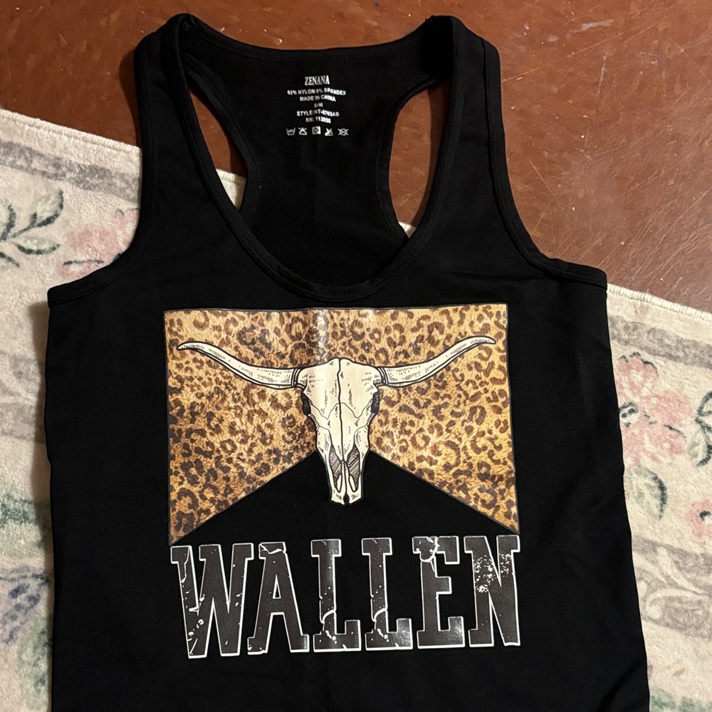 Black Graphic Tank Top